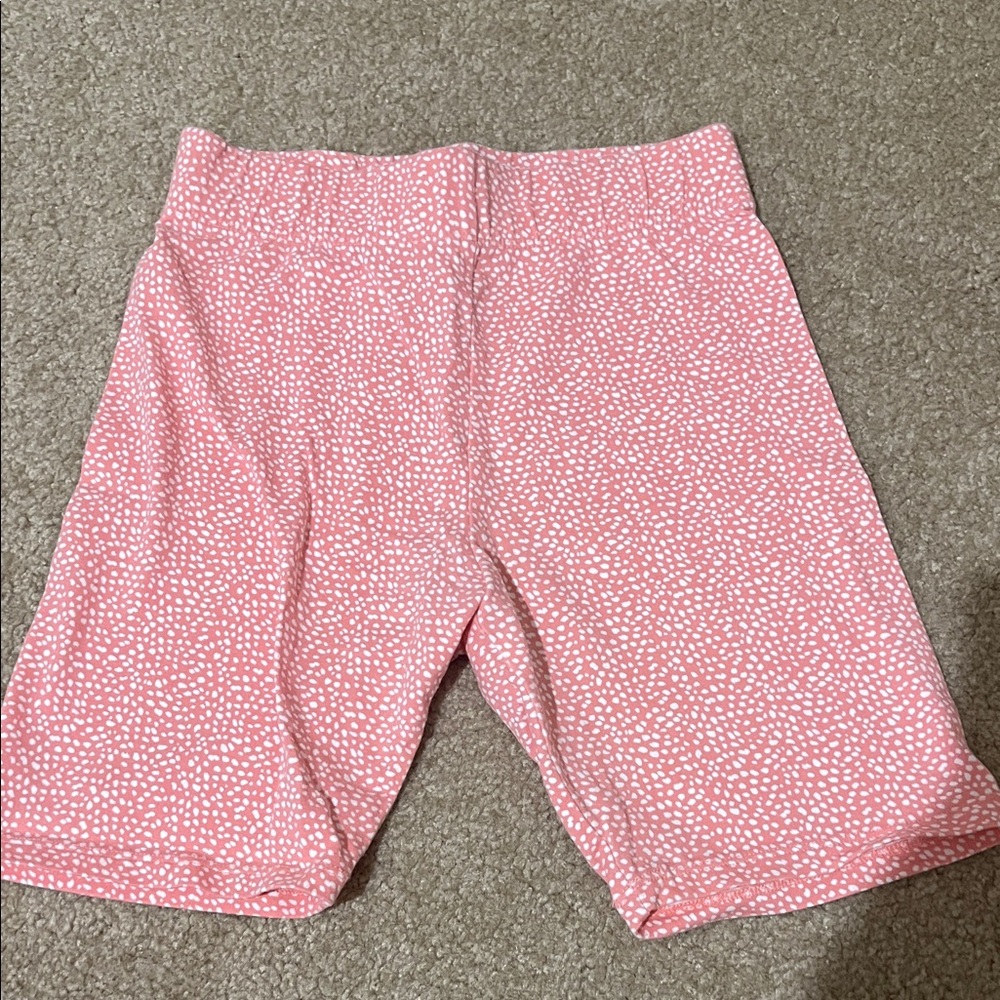 Forever 21 Coral Pink Dot Print Biker Shorts